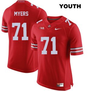 Youth NCAA Ohio State Buckeyes Josh Myers #71 College Stitched Authentic Nike Red Football Jersey JB20V12DS